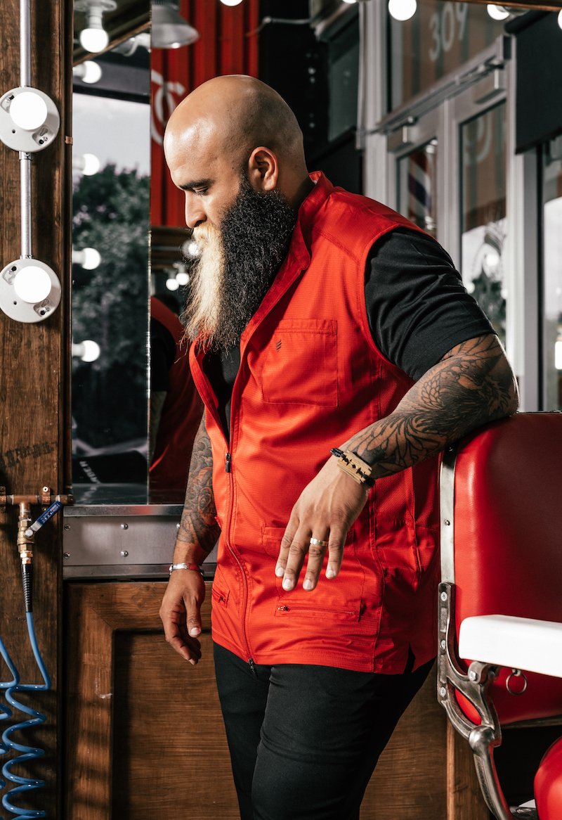 Barber Vest | Red Barber Vest for Barber Shops | Barbering Uniforms by Barber Strong