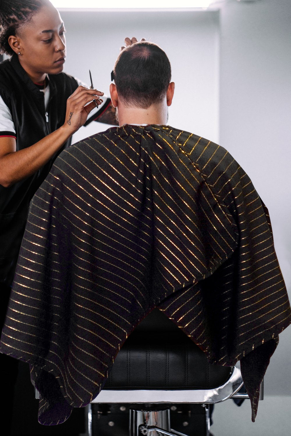 The Barber Cape - 24K Gold Collection